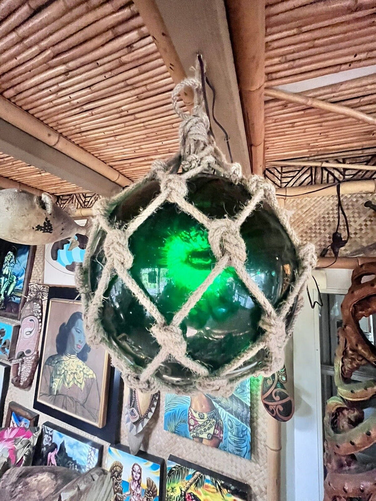 1pcs glass floats Fish Buoy Tiki Decor craft glass balls Nautical Glass  Floats
